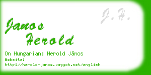 janos herold business card